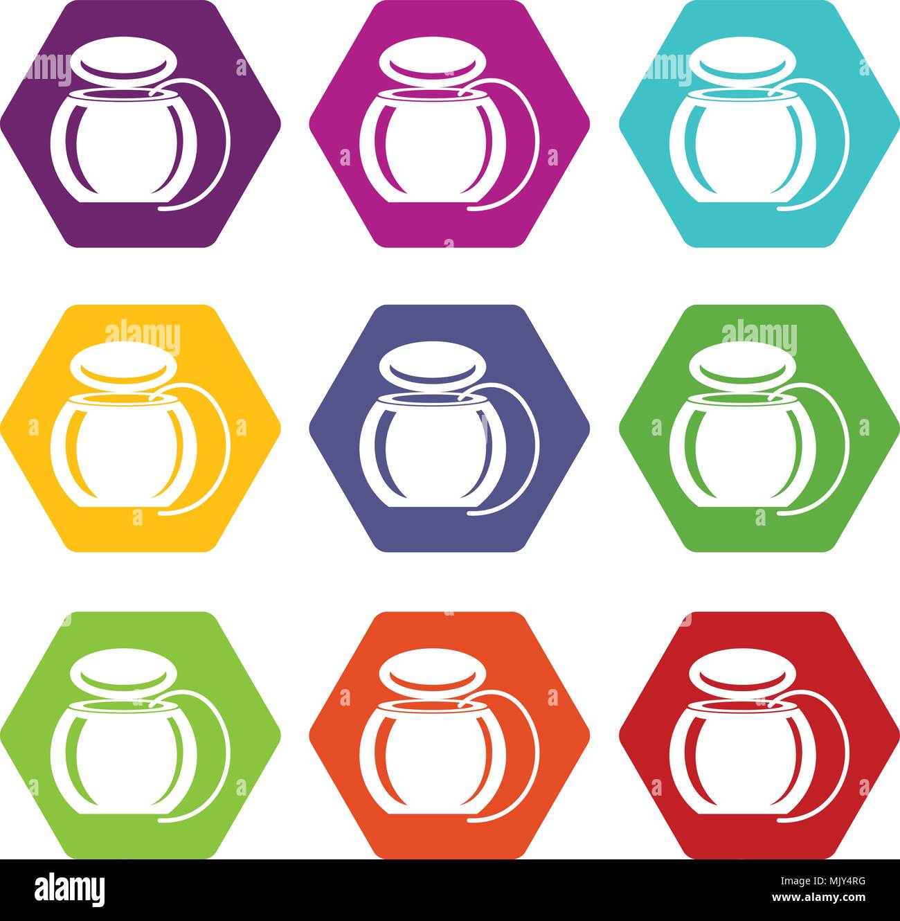 Dental floss icons set 9 vector Stock Vector Image & Art - Alamy