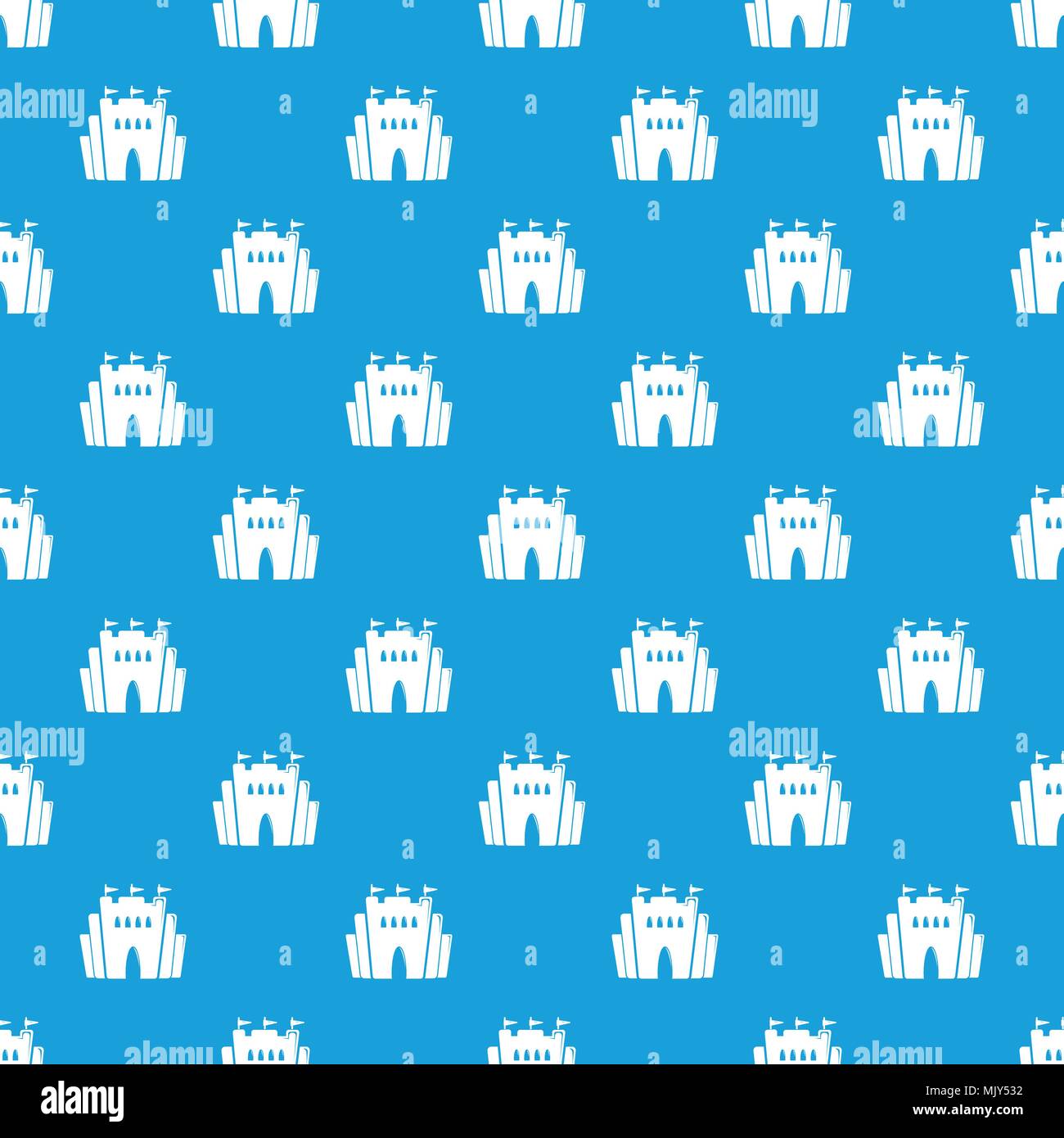 Fortress pattern vector seamless blue Stock Vector Image & Art - Alamy