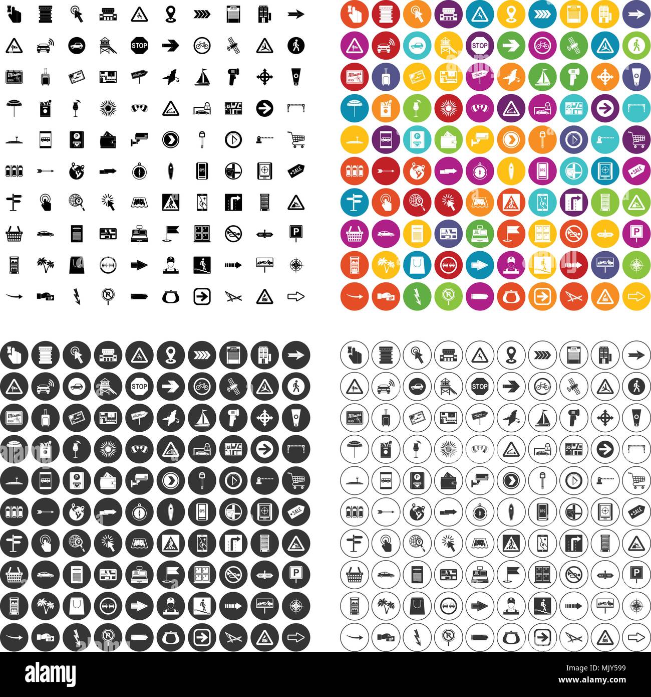 100 pointers icons set vector variant Stock Vector Image & Art - Alamy