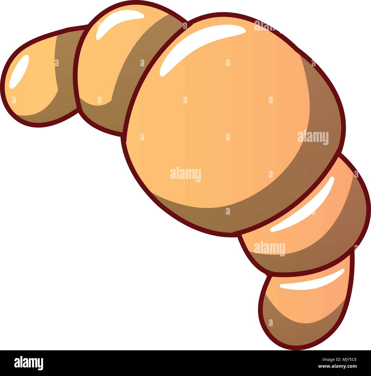 Croissant icon, cartoon style Stock Vector Image & Art - Alamy