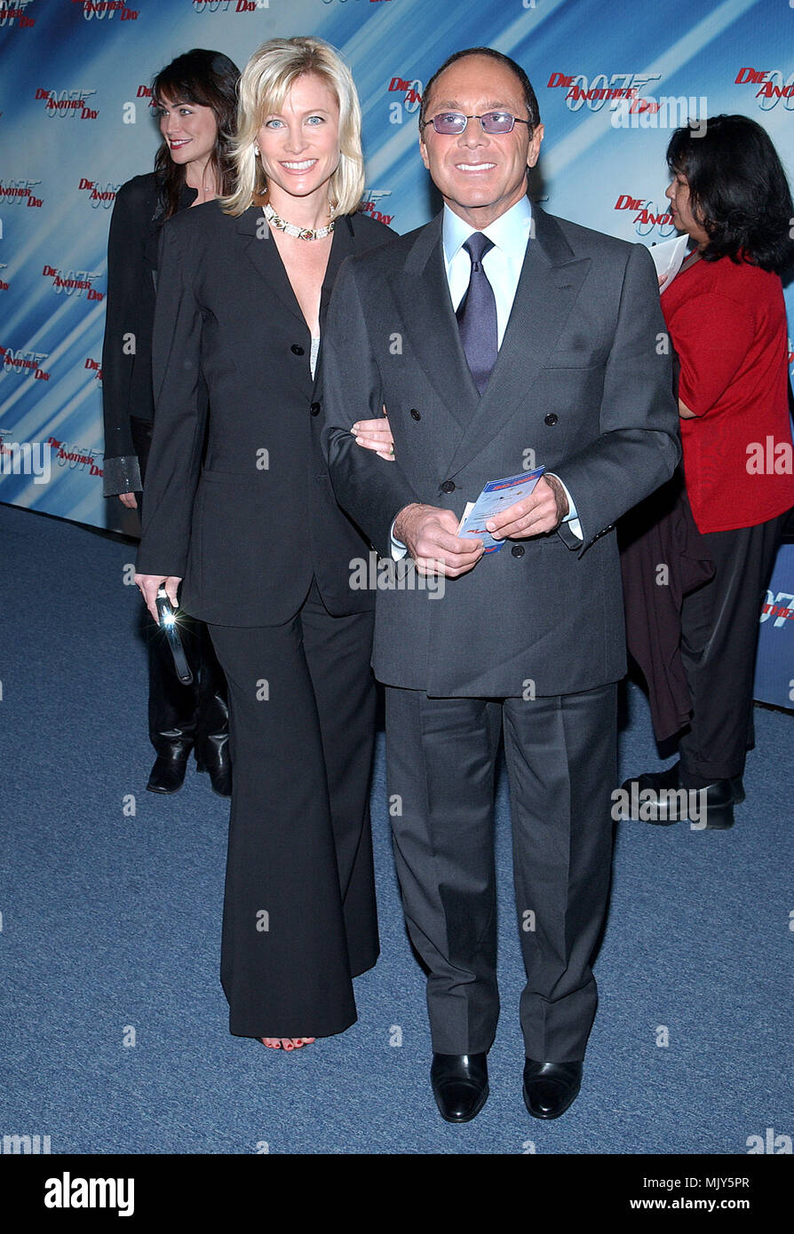 Paul Anka and wife arriving at the premiere of 'Die Another Day' at the Shrine Auditorium in Los Angeles. November 11, 2002.            -            AnkaPaul wife83.JPG           -              AnkaPaul wife83.JPGAnkaPaul wife83  Event in Hollywood Life - California,  Red Carpet Event, Vertical, USA, Film Industry, Celebrities,  Photography, Bestof, Arts Culture and Entertainment, Topix Celebrities fashion /  from the Red Carpet-, Vertical, Best of, Hollywood Life, Event in Hollywood Life - California,  Red Carpet , USA, Film Industry, Celebrities,  movie celebrities, TV celebrities, Music cel Stock Photo
