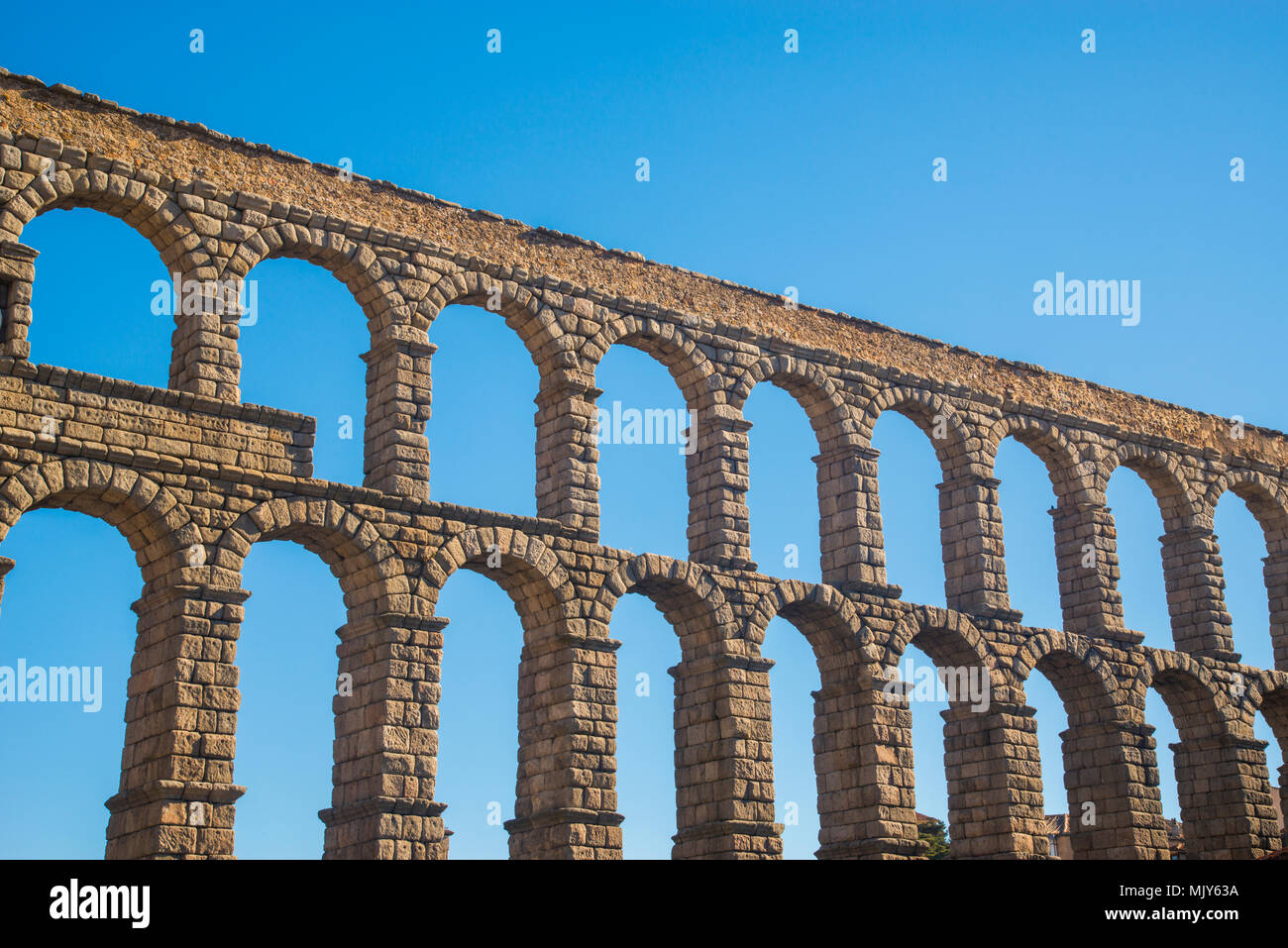 Roman aqueduct. Segovia, Spain. Stock Photo