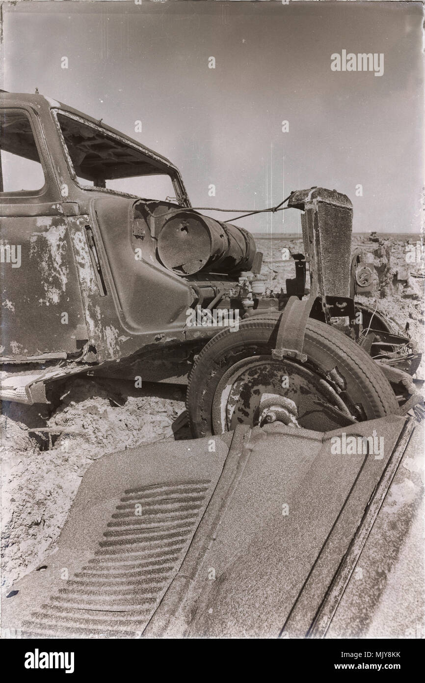 in danakil ethiopia africa in the old abandoned italian village colony