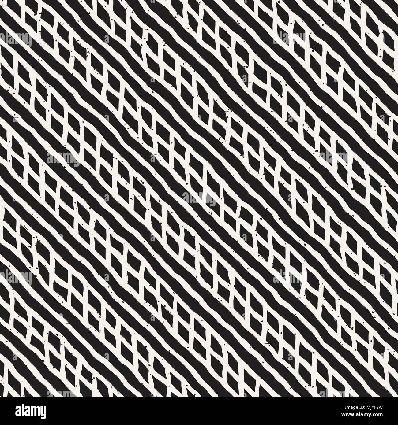 Simple ink geometric pattern. Monochrome black and white strokes ...
