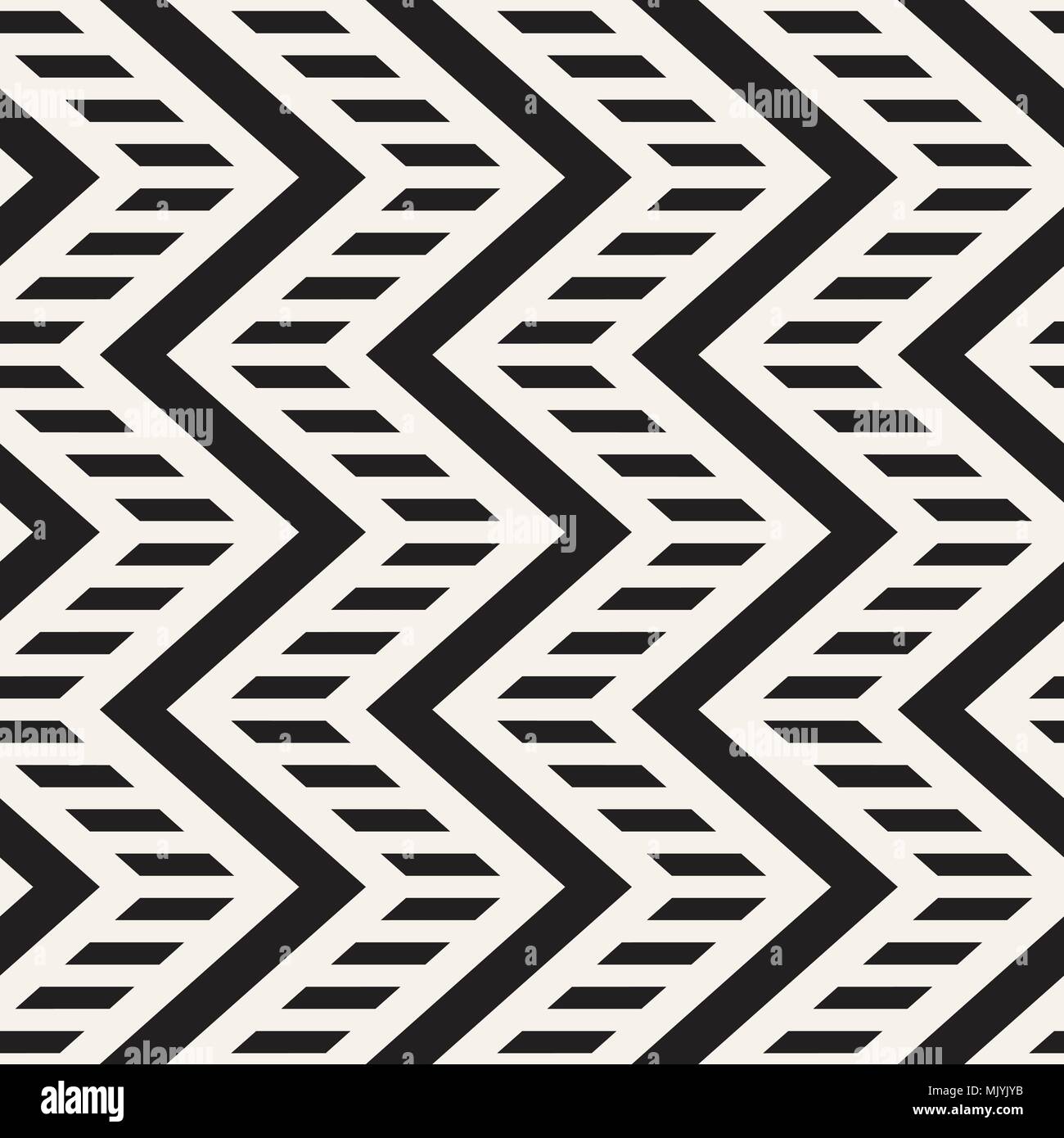 Vector seamless zigzag line pattern. Abstract stylish geometric ...