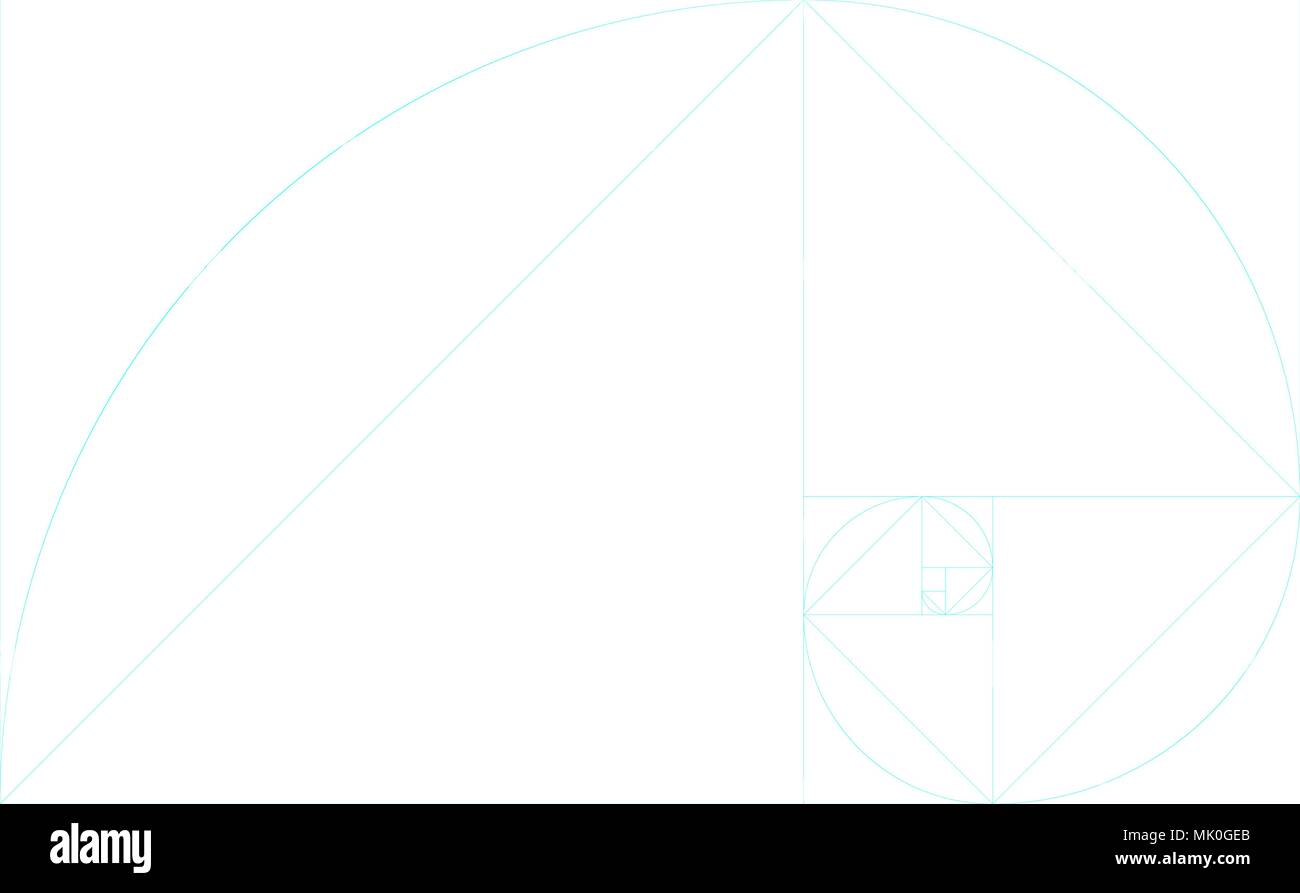 Golden ratio template blank with guides. Vector background Stock Vector ...