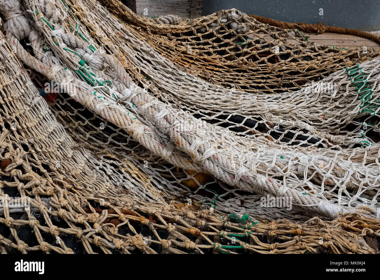 Fishing net close-up Stock Photo