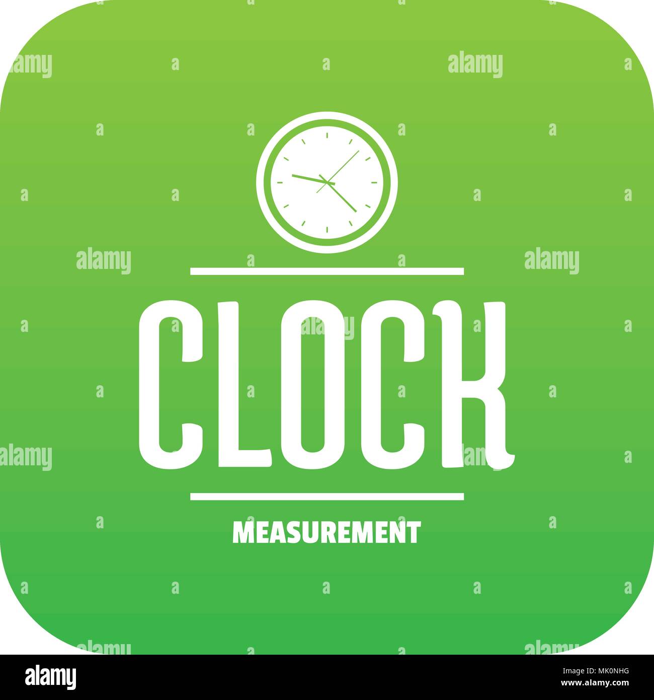 Clock icon green vector Stock Vector Image & Art Alamy