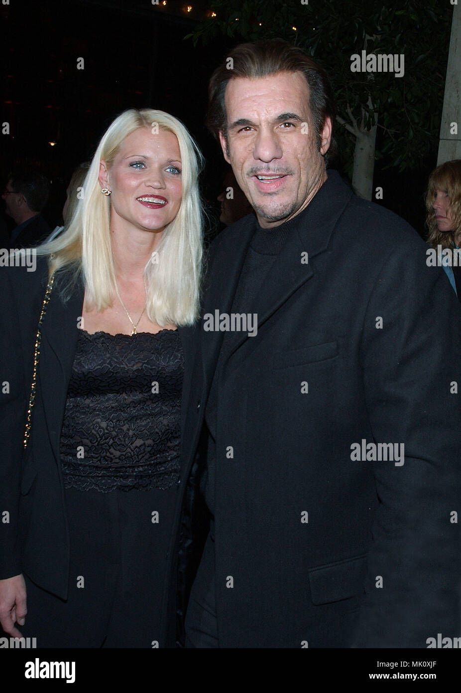 Robert Davi and wife Christine arriving at the Premiere of Hot Chick at the Century Plaza Theatre in Los Angeles. December 2, 2002.             -            DaviRobert C059hristine.JPG           -              DaviRobert C059hristine.JPGDaviRobert C059hristine  Event in Hollywood Life - California,  Red Carpet Event, Vertical, USA, Film Industry, Celebrities,  Photography, Bestof, Arts Culture and Entertainment, Topix Celebrities fashion /  from the Red Carpet-, Vertical, Best of, Hollywood Life, Event in Hollywood Life - California,  Red Carpet , USA, Film Industry, Celebrities,  movie celebr Stock Photo