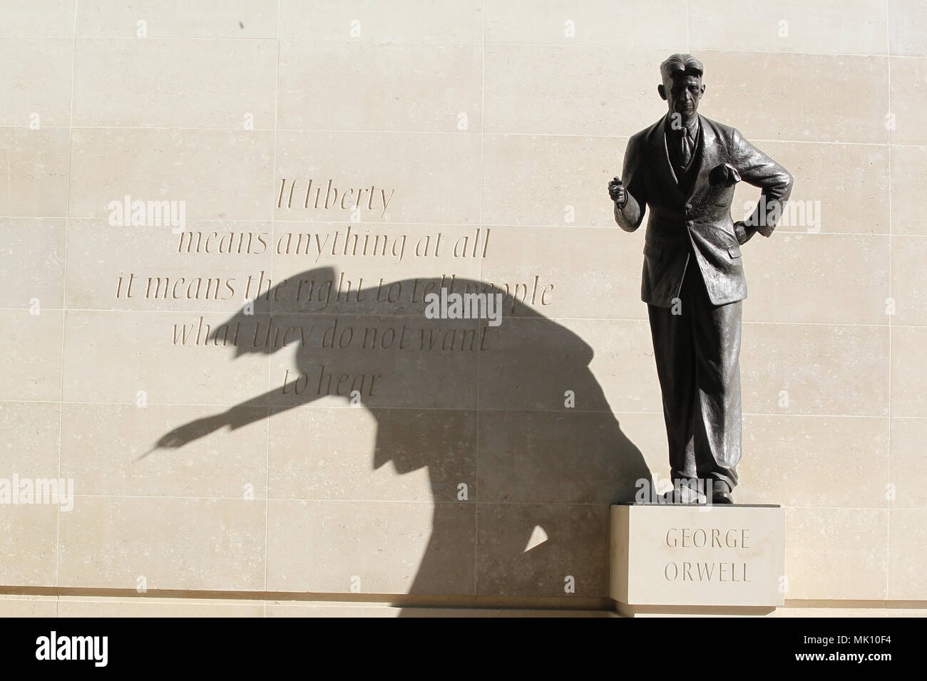 Orwell statue broadcasting house hires stock photography and images