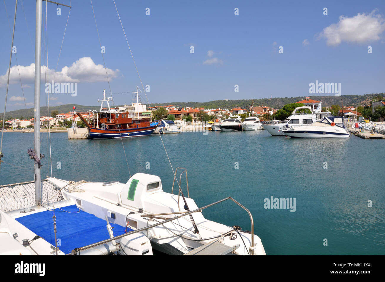 Port of Nikiti-Sithonia peninsula of Halkidiki Greece Stock Photo - Alamy