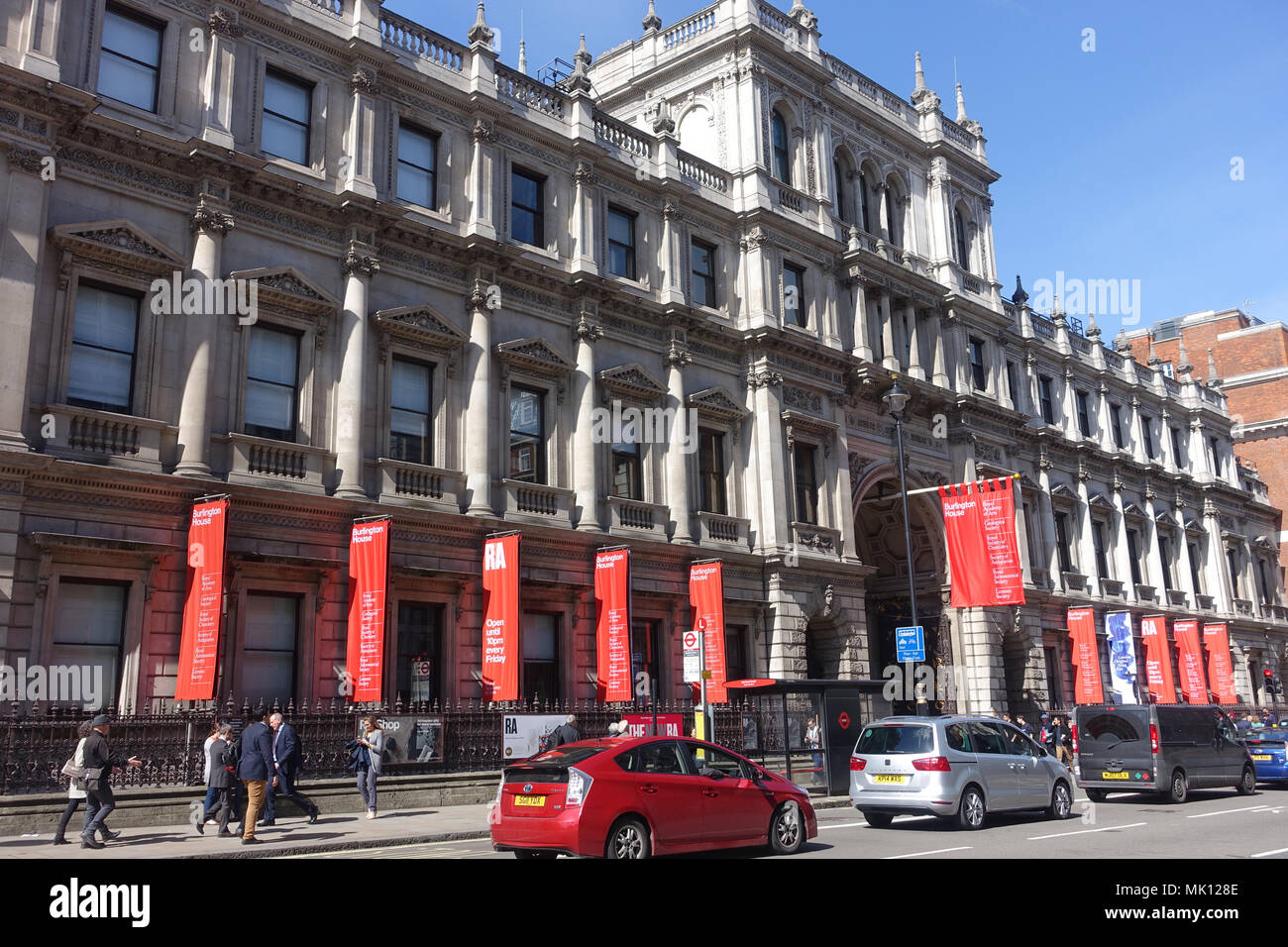 View of Burlington House in Piccadilly London Stock Photo