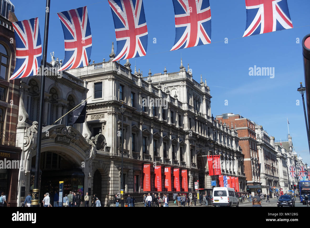View of Burlington House in Piccadilly London Stock Photo