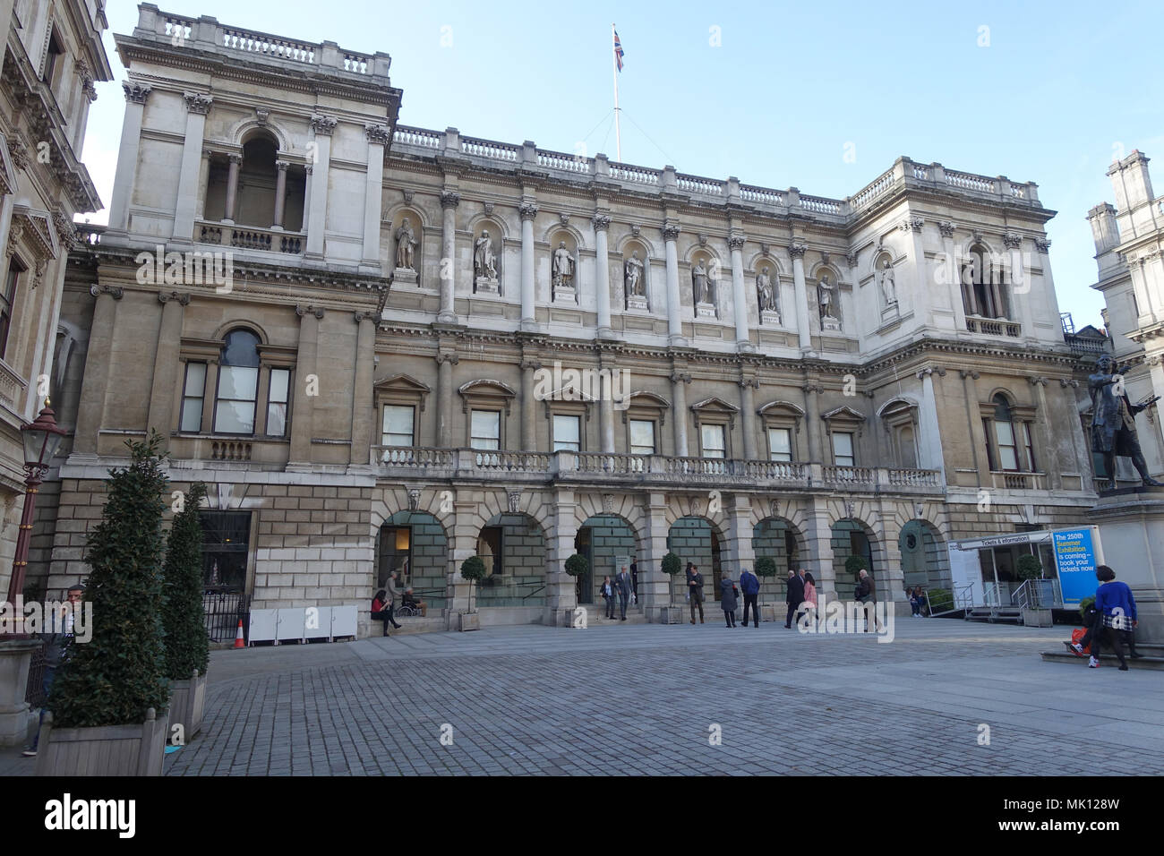 View of The Royal Academy of Arts building within Burlington House in Piccadilly London Stock Photo
