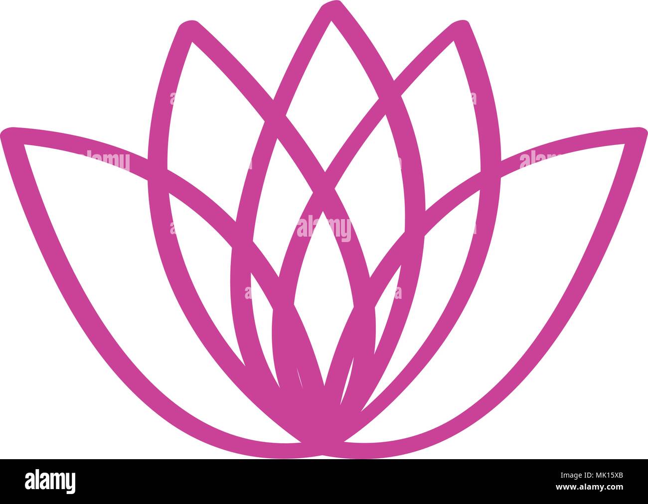 Outline of a lotus flower Stock Vector Image & Art - Alamy