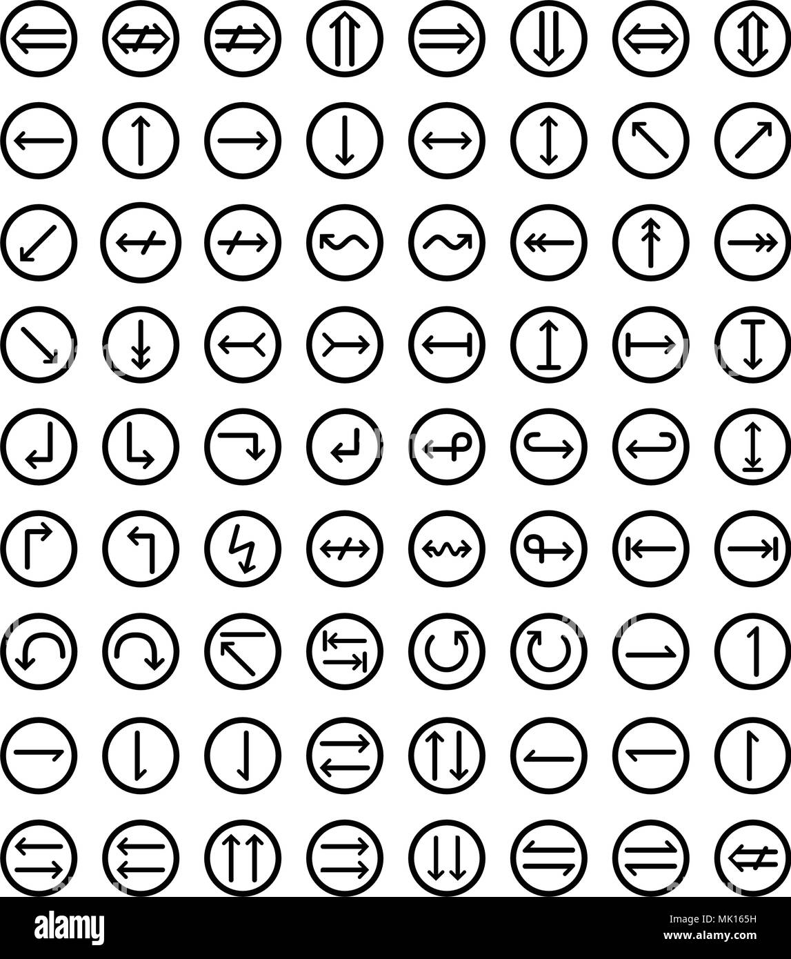 Arrow vector icon set, on a white background Stock Vector Image & Art ...