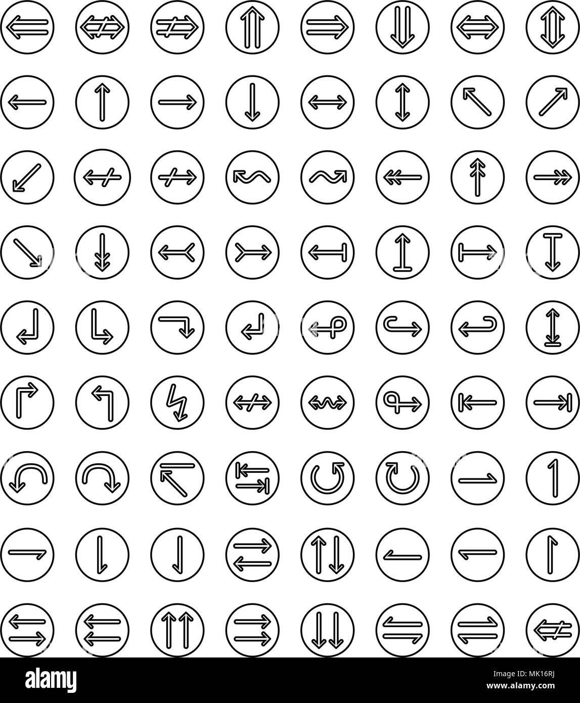 Arrow vector icon set, on a white background Stock Vector Image & Art ...