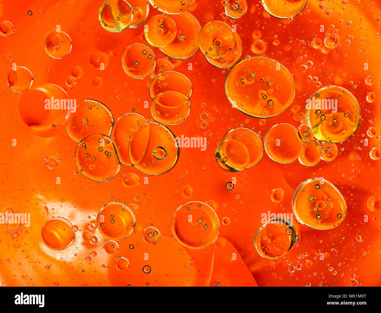 abstract background of colored spots circles on the water Stock Photo