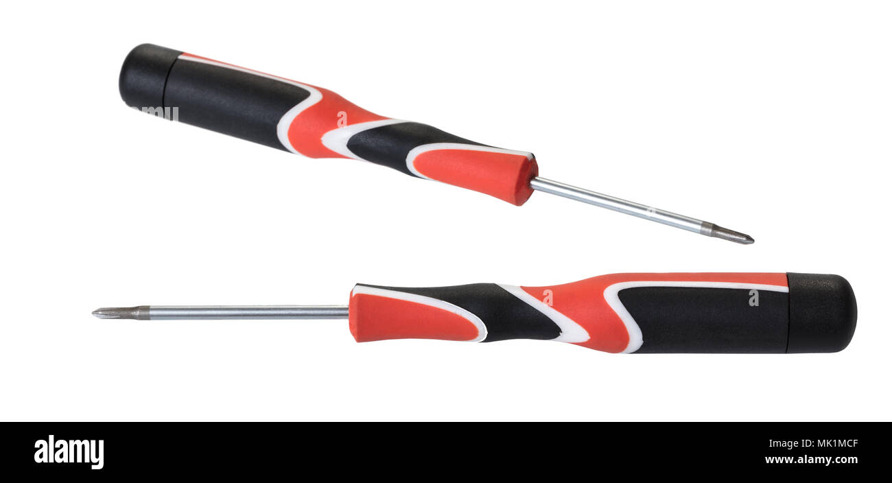 tool screwdriver close-up on white isolated background Stock Photo