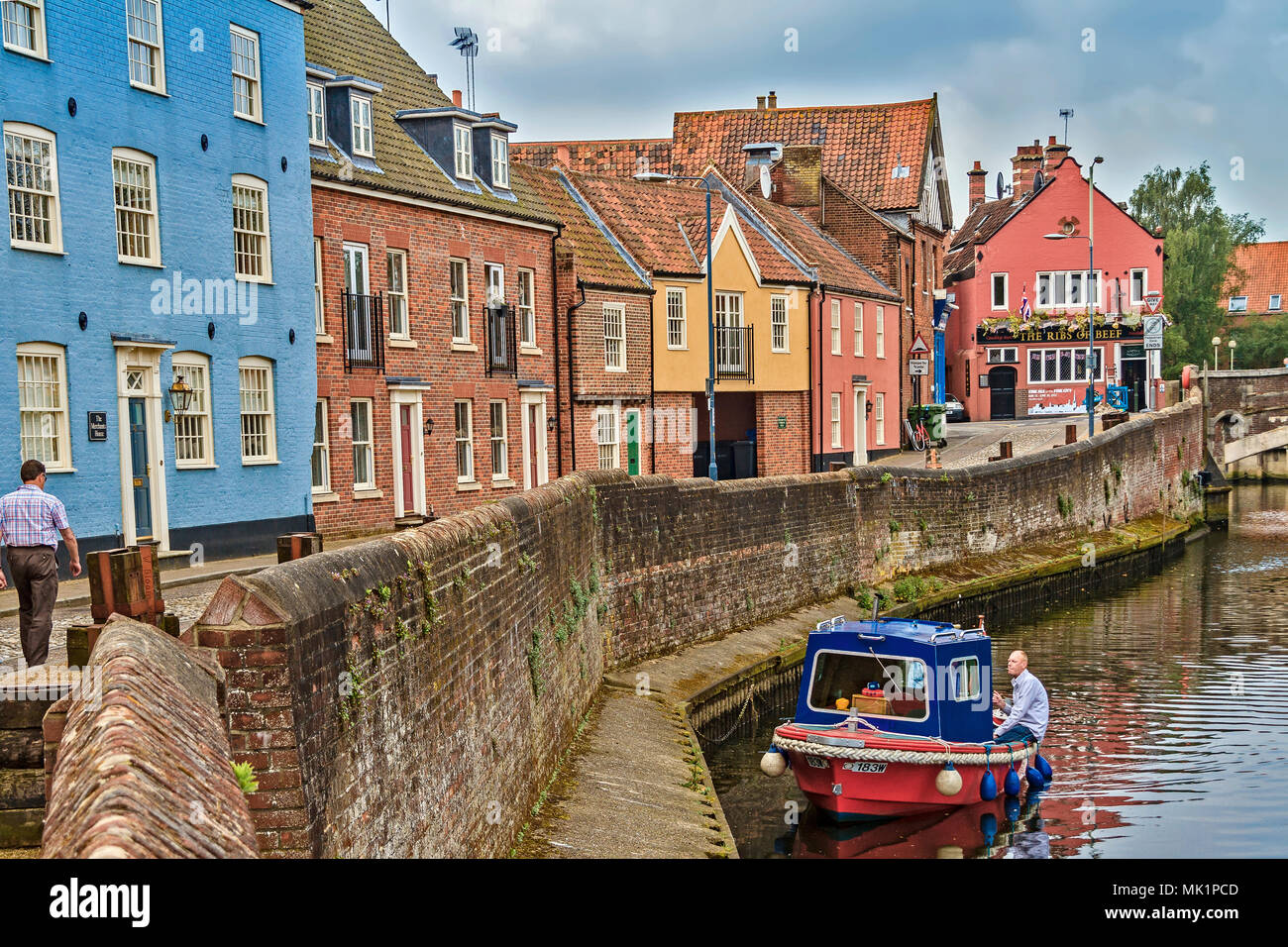Houses in Quay Side Norwich Norfolk UK Stock Photo Alamy