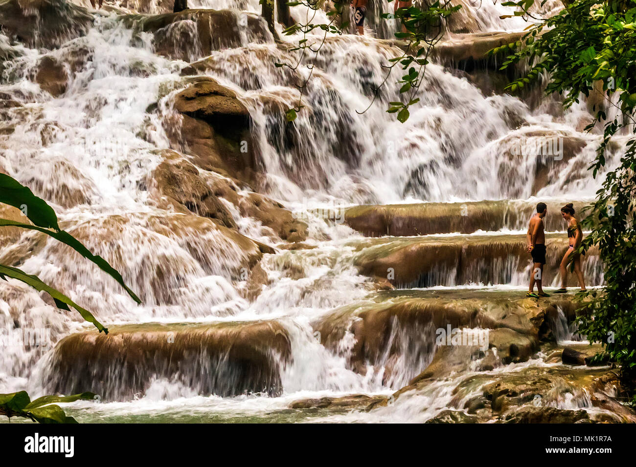 Dunn’s River Falls, Ocho Rios, Jamaica, West Indies Stock Photo