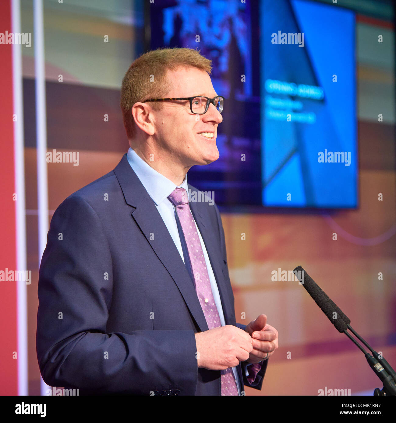 Director General STEPHEN MARTIN delivers a speech at the Institute of Directors Open House 2018 event held in the IoD's Pall Mall building Stock Photo