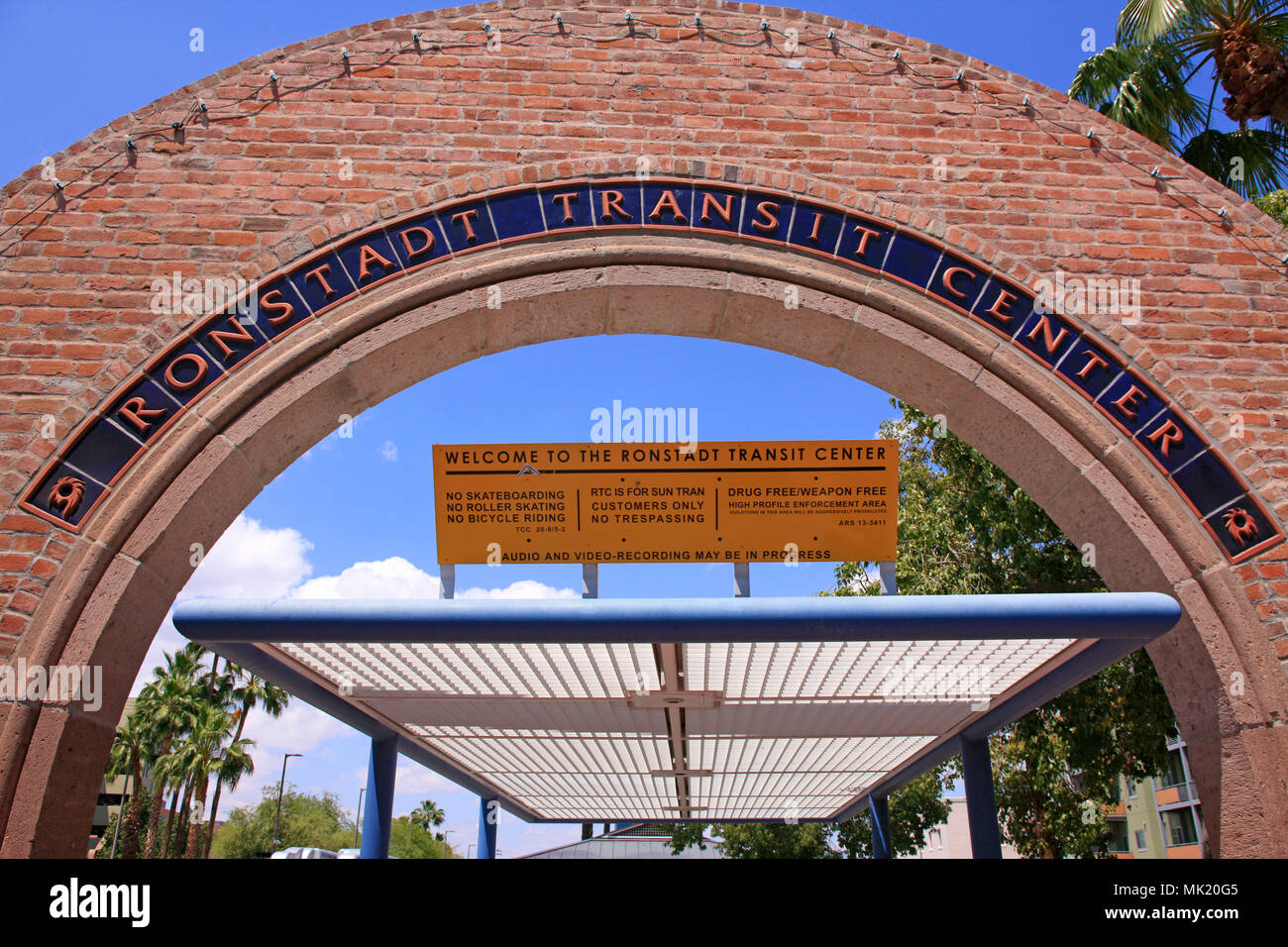 Ronstadt Transit Center on Congress/6th in downtown Tucson AZ Stock