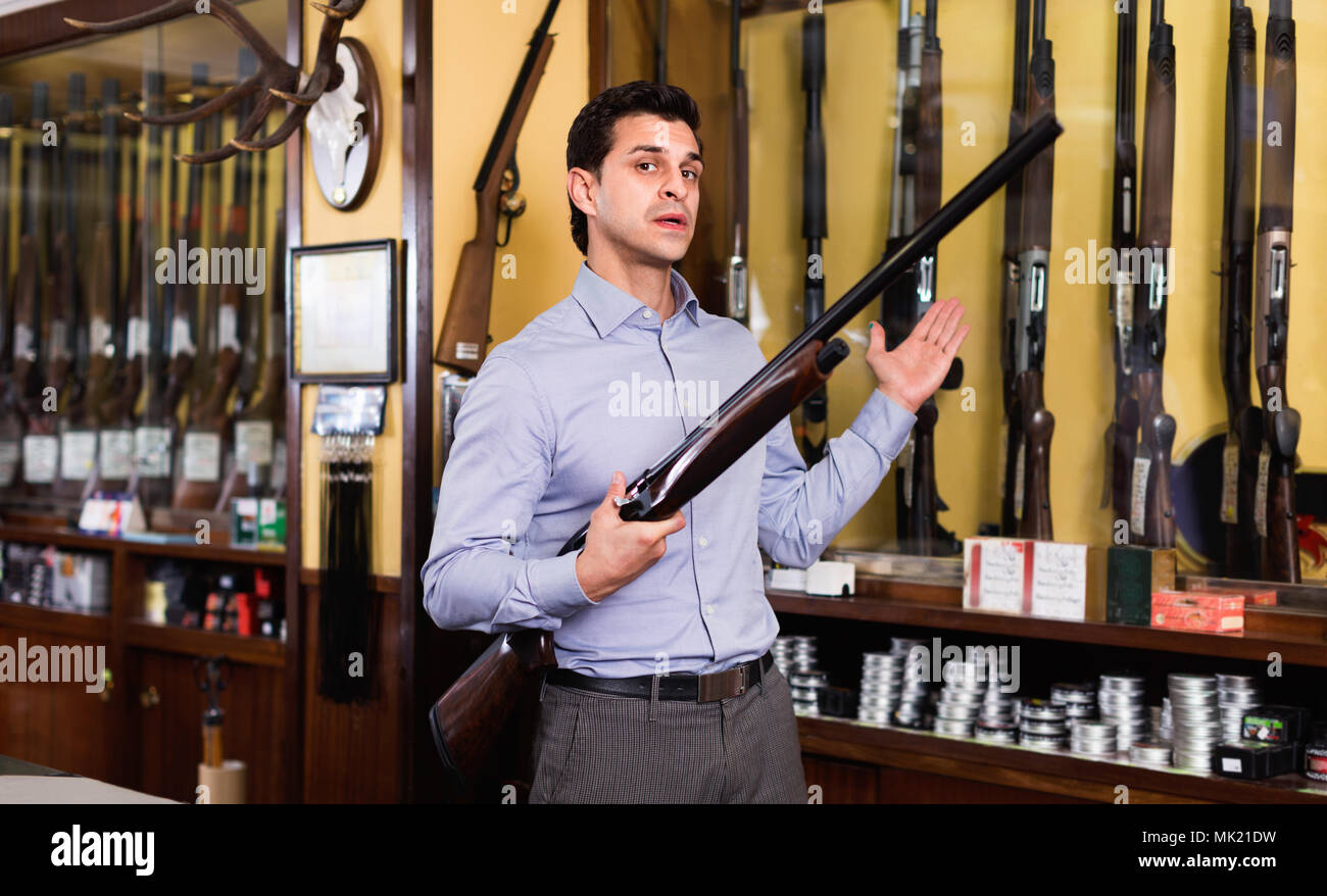 Positive male owner hunting hi-res stock photography and images - Alamy
