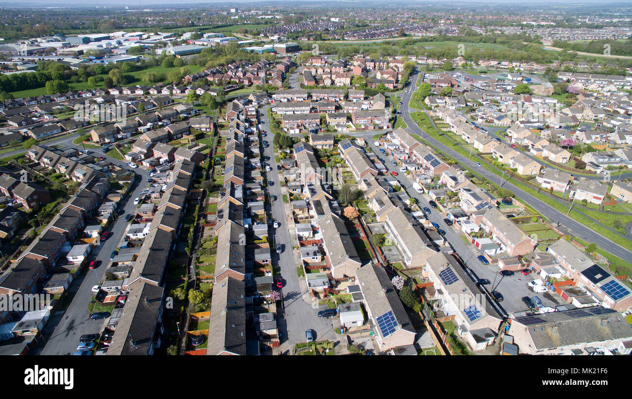 aerial view of sutton park, Hull Stock Photo Alamy