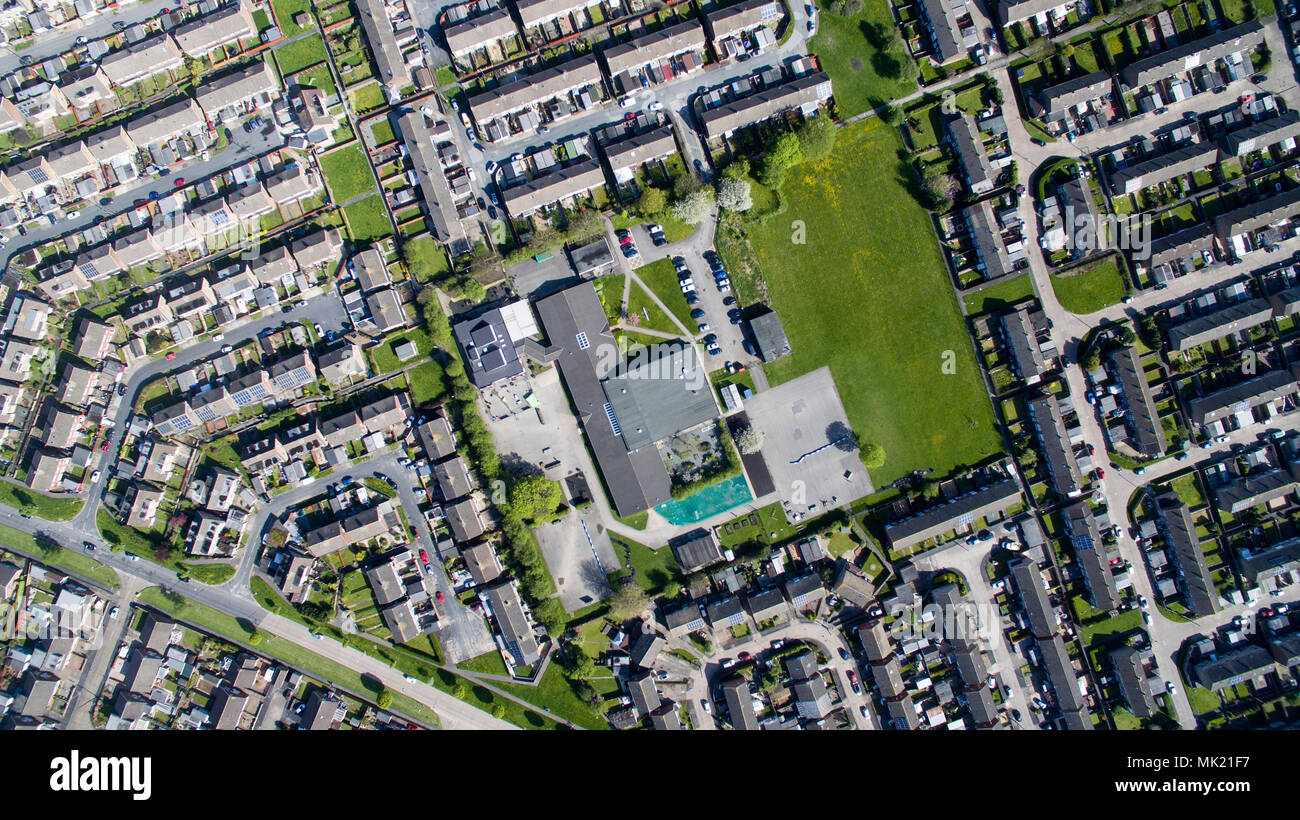 aerial view of Sutton park  Primary School, Marsdale,  Hull Stock Photo