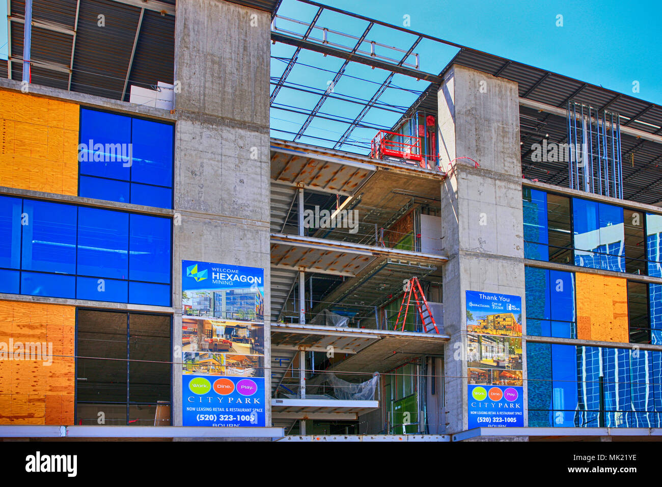 New construction of apartments in downtown Tucson AZ Stock Photo Alamy
