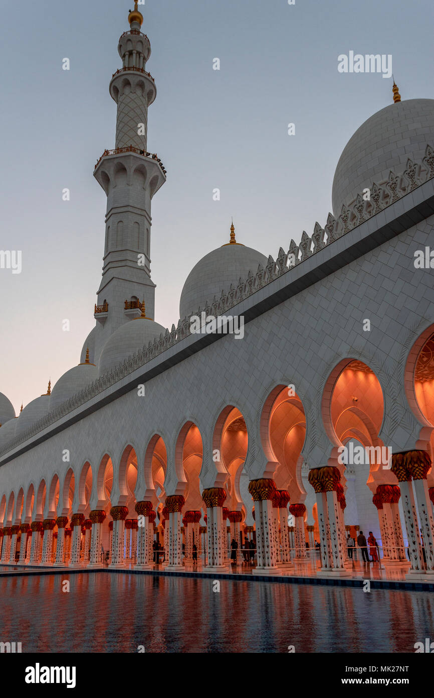 Sheikh Zayed Mosque Abu Dhabi Emirates Stock Photo