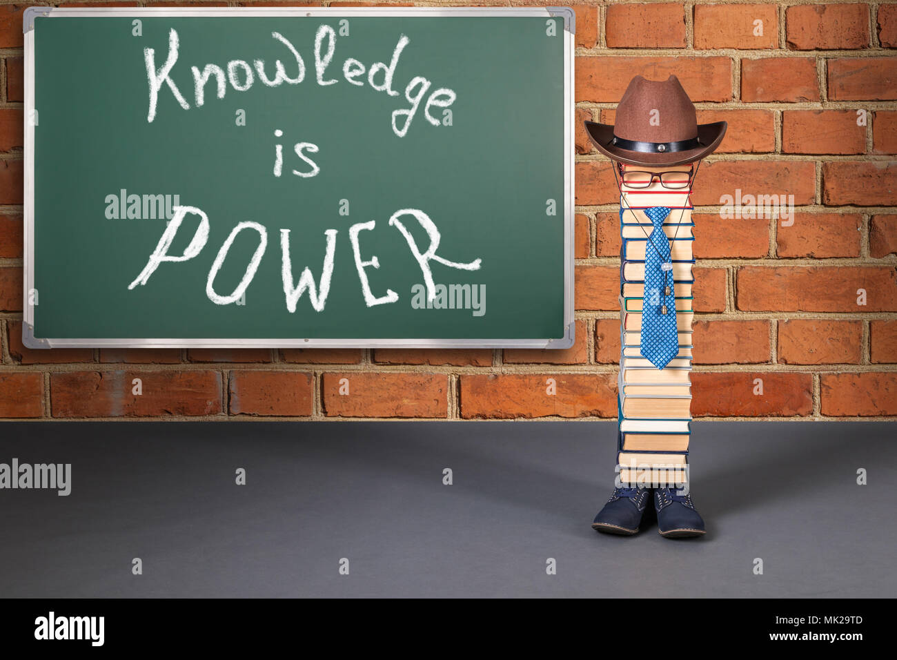Knowledge is Power education funny concept Stock Photo