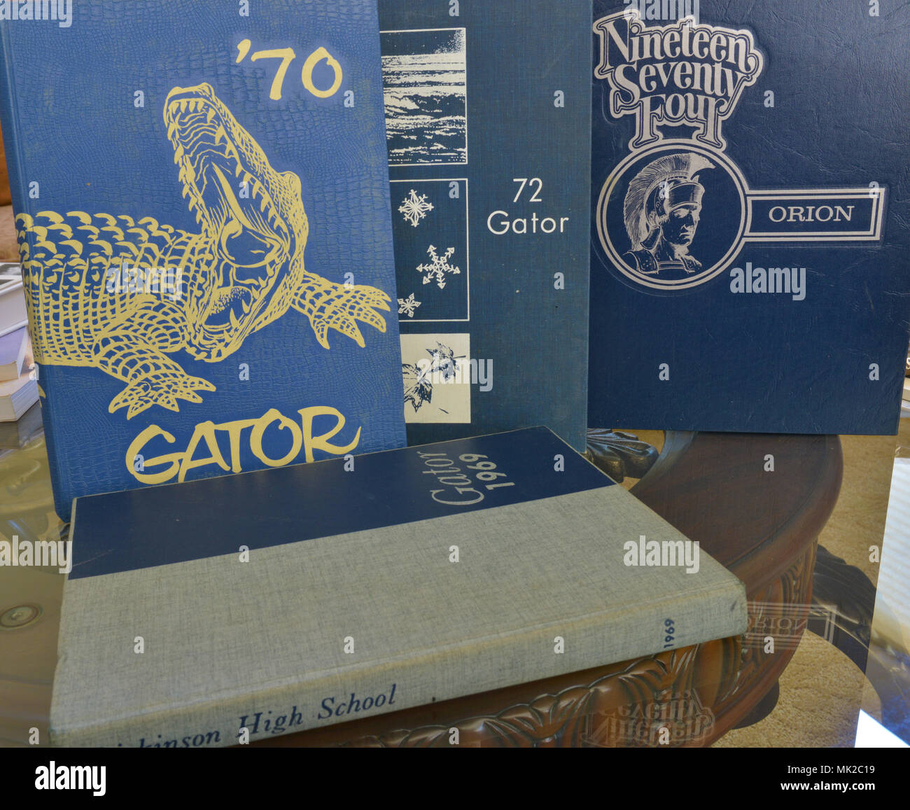 American high school yearbooks from 1960s and 1970s Stock Photo Alamy