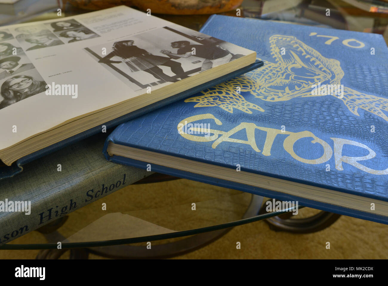 American high school yearbooks from 1960s and 1970s Stock Photo Alamy