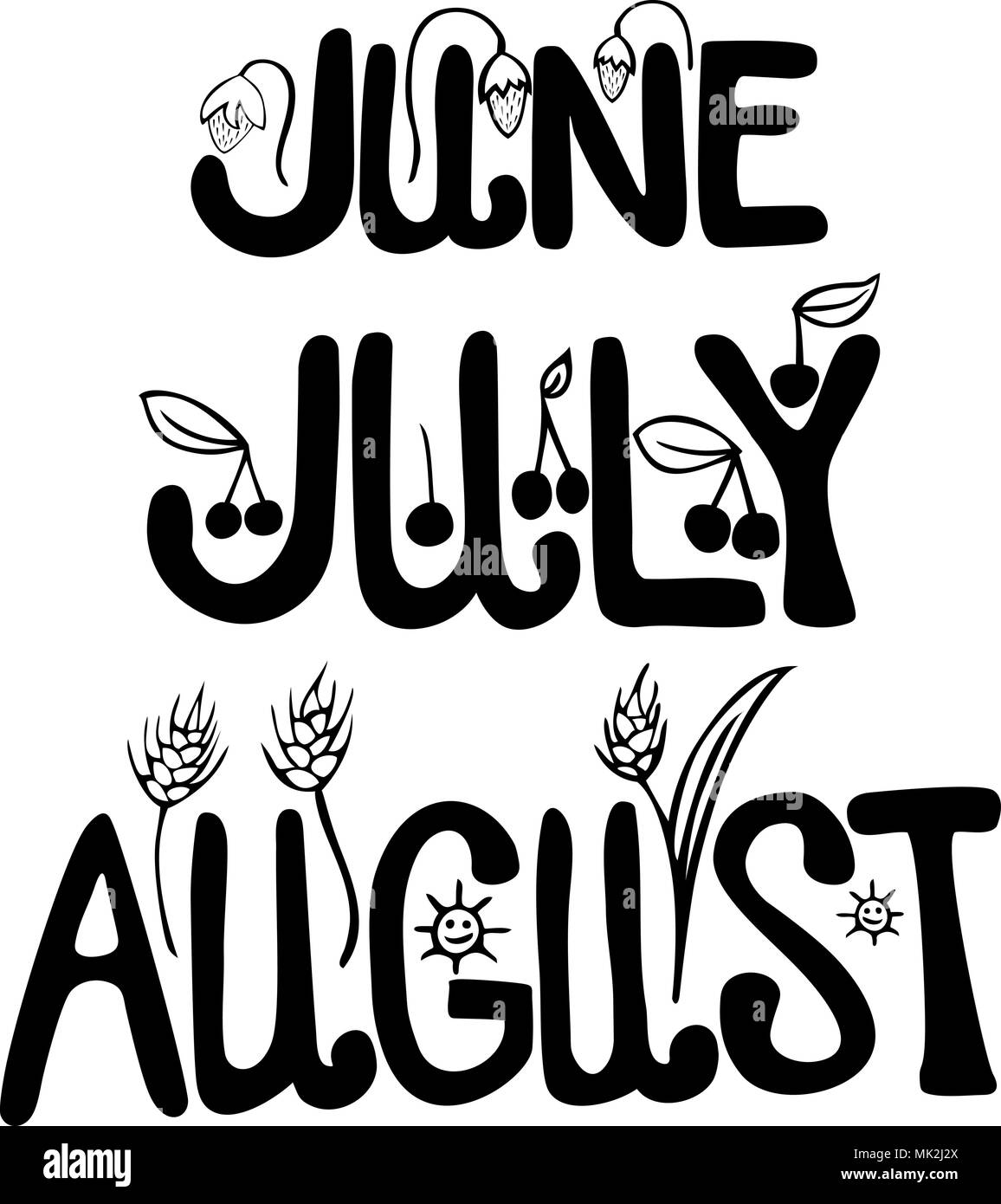 August Black And White Clipart Images