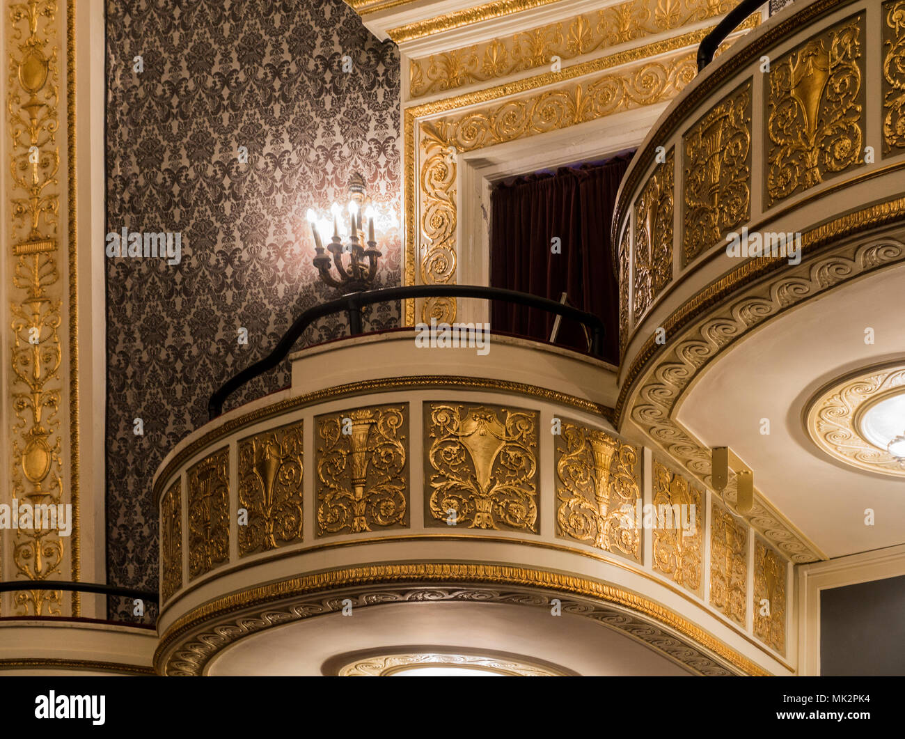 Theatre balcony with no people Stock Photo Alamy