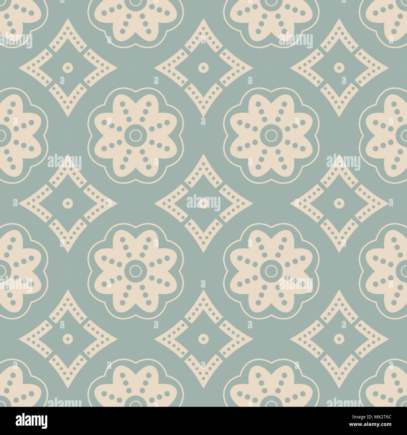 Antique seamless background Round Curve Dot Line Flower Frame, Ideal ...
