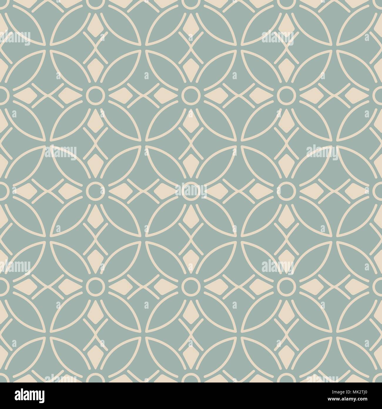 Antique seamless background Round Curve Cross Frame Line Flower, Ideal ...