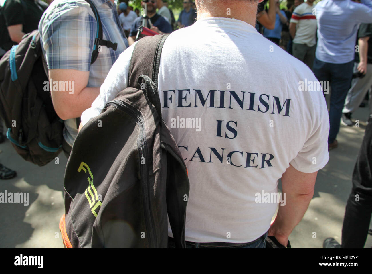 London, UK. 6th May 2018. Shirt of one of the en during the Day for Freedom Credit: Alex Cavendish/Alamy Live News Stock Photo