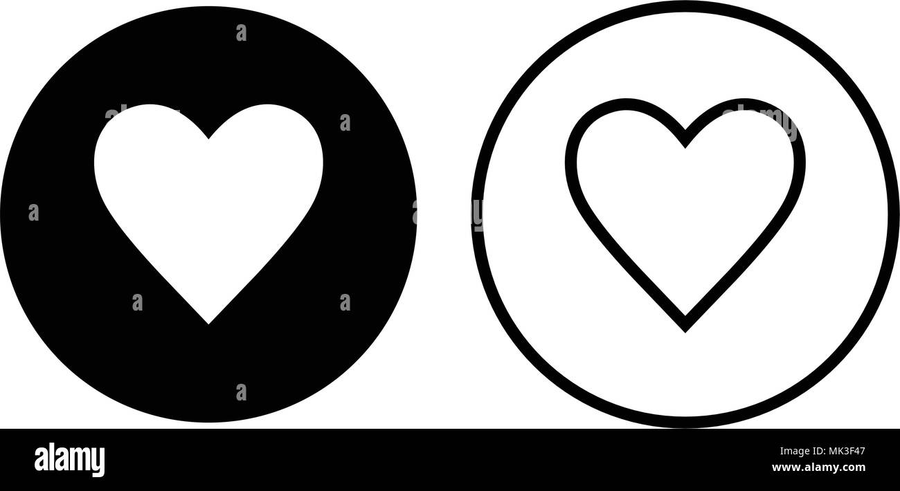 Flat heart icon, isolated on white background Stock Vector Image & Art ...