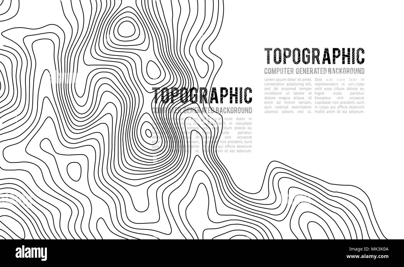Topographic map contour background. Topo map with elevation. Contour map vector. Geographic