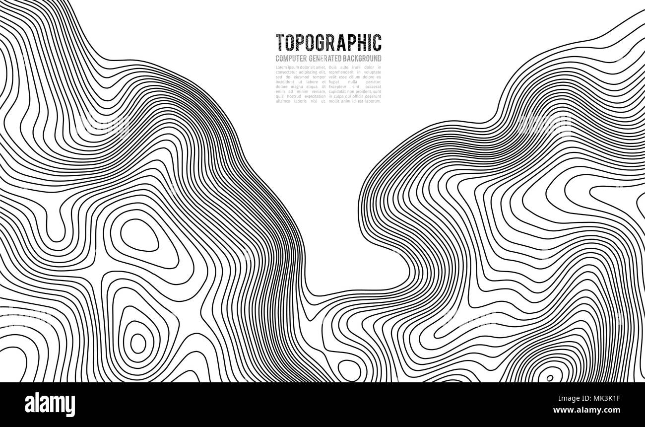 Topographic map contour background. Topo map with elevation. Contour map vector. Geographic
