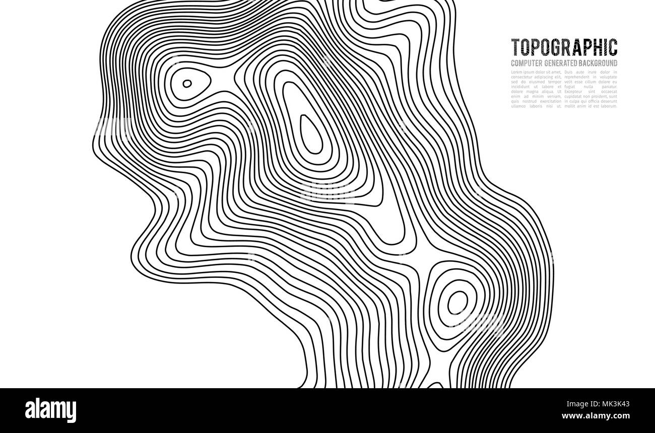 Topographic map contour background. Topo map with elevation. Contour