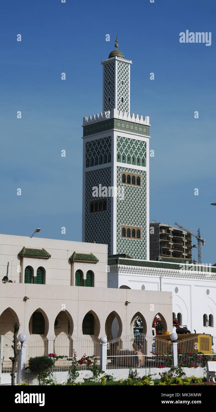 Exterior view to Grand Mosque in Dakar, Senegal Stock Photo