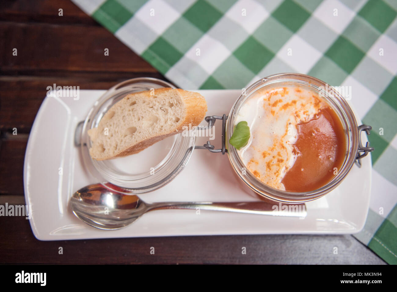 Homemade tomato soup, Germany Stock Photo