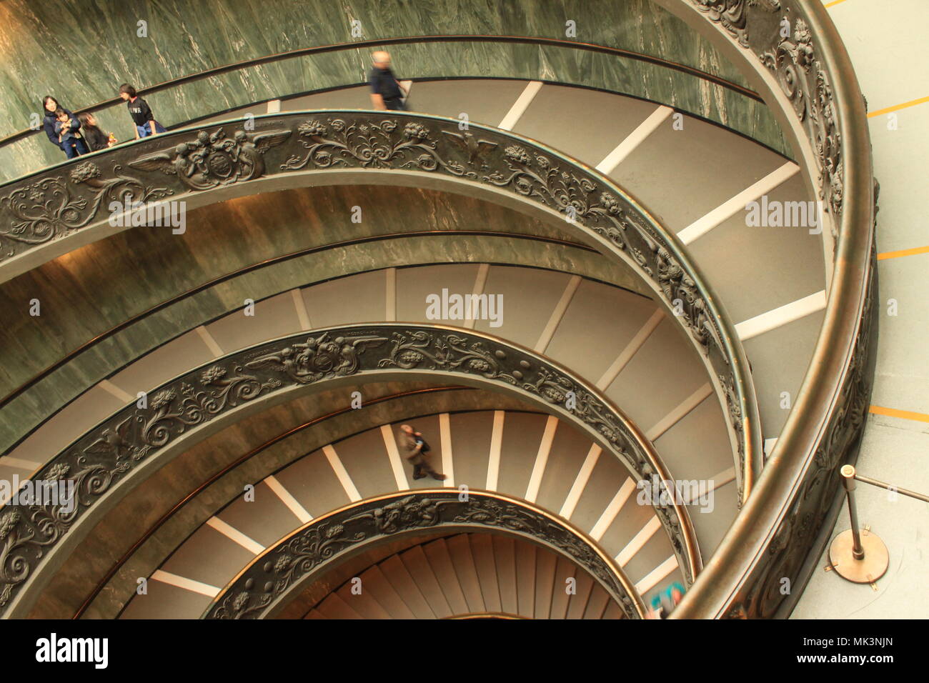 Spiral Staircase at the Vatican City Stock Photo