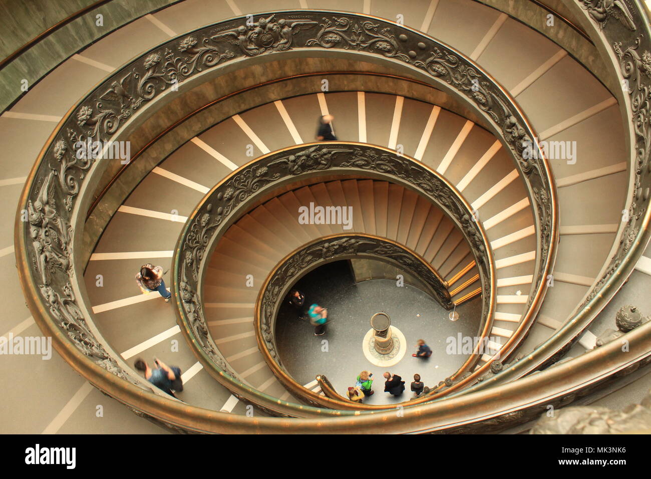 Spiral Staircase at the Vatican City Stock Photo