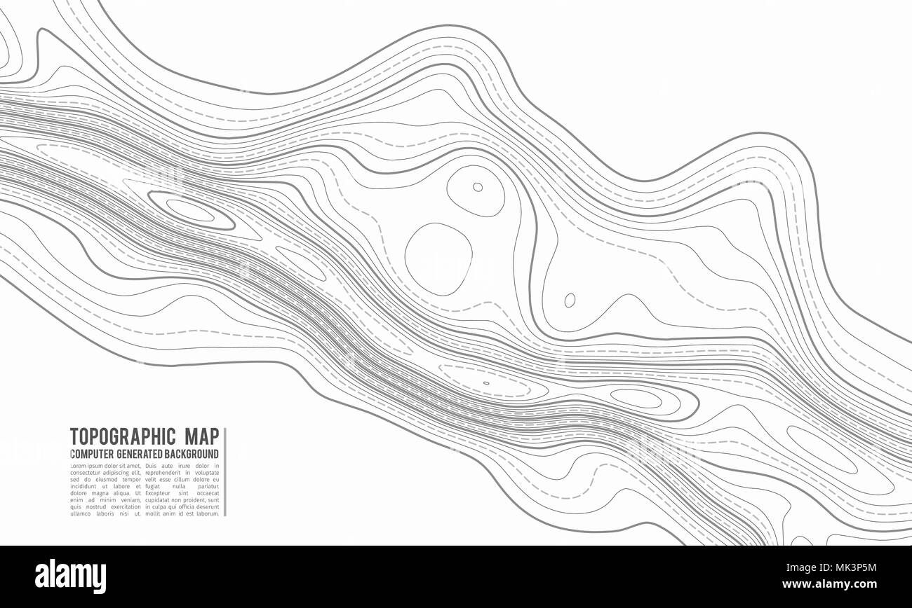 Topographic map contour background. Topo map with elevation. Contour