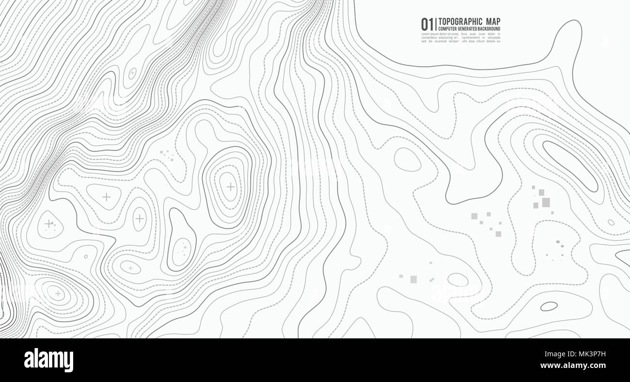 Topographic map contour background. Topo map with elevation. Contour map vector. Geographic